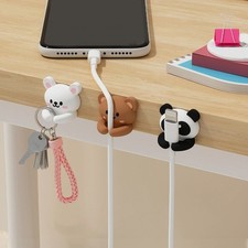 2/3PCS Cute Cartoon Cable Organizer Clips Self Adhesive Cord Holder Winder picture