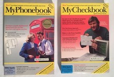 Lot Of (2) MySoftware Co. VINTAGE SOFTWARE In Box MyPhoneBook MyCheckBook 5.25