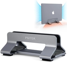 Aluminum Vertical Laptop Stand Dock Holder, Adjustable Slot Width 12-42Mm, Space picture
