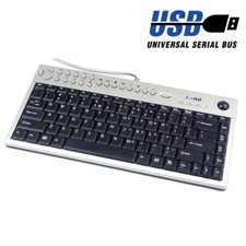 Ione SCORPIUS-K3NT Multimedia Trackball Keyboard Wired Keyboard with Trackball # picture