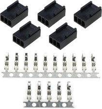 1Set Female 3-Pin PC Fan Connector Kit (5PCS 3 Pin 3Pin Fan Female PWM Power She picture