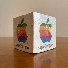 Apple Computer Note Cube Memo Pad Block Logo Rare Collectible JDM New Vintage JP picture
