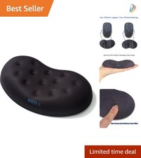 Massage Holes Ergonomic Mouse Wrist Rest Pad - Elegant Black Design for Comfort picture