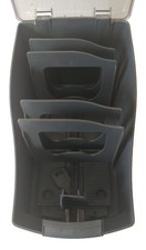 Fellowes Vintage Soft Works Diskette Tray Container Charcoal Gray picture