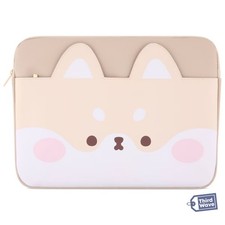 Mimicoco Shiba Character Pocket Laptop Sleeve: Fits Most Devices Up to 14