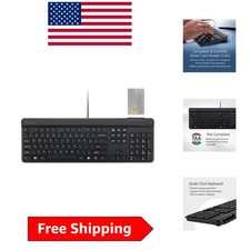 KB201C Wired Keyboard with Smart Card Reader - TAA Compliant & Quiet Click picture