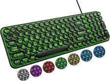 Large Print Backlit Keyboard Wired USB Lighted Computer Keyboards with 7 Color B picture
