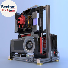 DIY Open Frame PC Chassis, Aluminum Computer Case, Supports ATX Motherboard, Exc picture