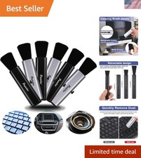 6 Pack Retractable Keyboard Cleaning Brushes, Anti-Static Soft Bristle Mini E... picture
