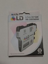 LD LC61BK Printer Ink Cartridge  Black 61BK New Sealed  picture
