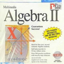 Pro One Multimedia Algebra II  MINT CD-ROM #37 picture
