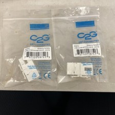 Lot Of 2 - Cables To Go 28751 Insert Module USB 2.0 Keystone A-b F/f White picture