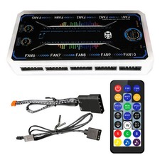 Cooling Fan Hub RGB Fan ARGB Controller Remote Control Computer Case Adapter f picture