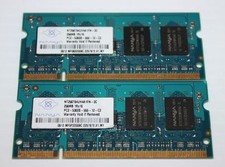 512mb (2 X 256mb)--NANYA PC2-5300S--DDR2 LAPTOP MEMORY--GENUINE HP #409058-001 picture