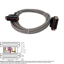 Cable Serial D-Sub DB25 DB 25 Pin 12C 15FT HP 13242G RS232 ITT Canon DB 51226-1A picture