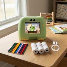 Kids Gift AI Smart Voice Sticker Printer-Kids accompany-Mini Sticker Maker fo... picture