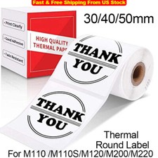 Thermal Sticker Label Self-Adhesive Round Direct Thermal Labels for Phomemo M110 picture