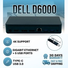 Dell D6000 USB-C Ultra 4K HDMI Universal Docking Station NO ADAPTER picture