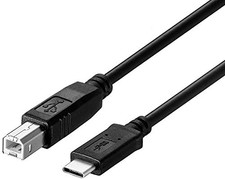 Type C Printer Cable Compatible with MacBook Pro Air 6.6 feet, Black picture