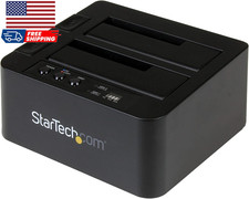 Standalone Hard Drive Duplicator External Dual Bay HDD/SSD Cloner/Copier USB picture