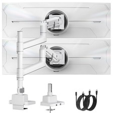 monTEK Dual Ultrawide Monitor Arm 17-57 Inch Heavy Duty White picture