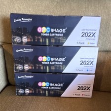 3 GPC Image 202X High Yield Laser Toner Cartridges For HP Yellow Cyan Magenta picture
