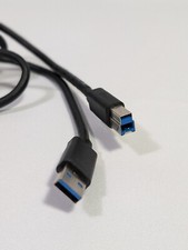 Set of 2 USB-A to USB-B 3.0 Cables 6' Fast Cable picture