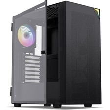 Black AL800 Mid Tower ATX Gaming PC Computer Case picture