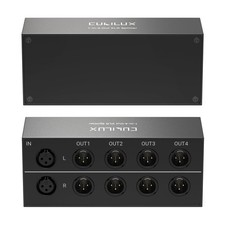 4-Way Balanced XLR Splitter Box, Passive Stereo 2-In-8-Out Audio Distributor ... picture