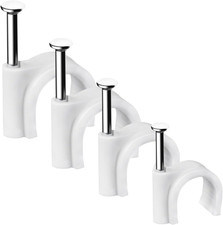 Cable Nails Clips, 400 Pcs, 4Mm 6Mm 8Mm 10Mm, Wire Wall Clips, White | Ethernet picture