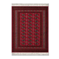 FiberLok Mouse Rug Turkoman Bokhara Ivory Blossoms Inspired 7
