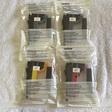 Brother LC404 Genuine OEM Ink Cartridges Sealed Lot - 2 Black 1Magenta, 1 Yellow picture