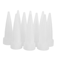 10Pcs Durable Plastic Caulk Nozzle Tips for Home Use White Flexible Applicator picture