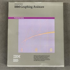 Vintage IBM Graphing Assistant 1.00 Software Boxed Set 1984 DOS PC Rare picture