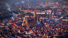 Landscape germany gothic architecture tilt shift city Custom Gaming Mat Desk picture
