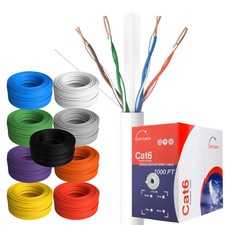 CAT6 Cable 500FT 1000FT UTP Solid Network Ethernet 24 AWG Bulk Wire RJ45 Lan picture