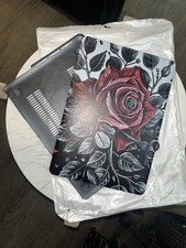 MacBook Pro Retina 13” Case A1425 A1502 Red Rose Floral Plastic Hard Shell picture