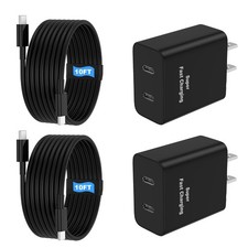 45W 2Pack Super Fast Charger USB C Dual Port Android Phone Charger Type C Fast C picture