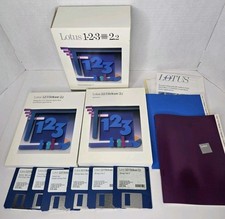 Lotus 123 Release 2.2 Big Box Spreadsheet Software IBM DOS 3.5