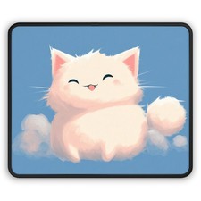 Fluffy Cloud Cat Gaming Mouse Pad | Cute Kawaii Kitten picture