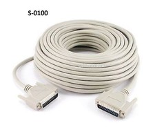 100ft DB25 Multi Purpose RS-232 Serial/Parallel M/M Straight-Thru Cable - S-0100 picture