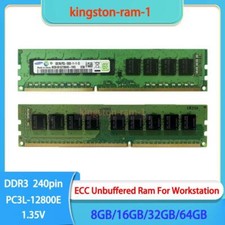 Samsung 8GB/16GB/32GB/64G DDR3L PC3L-12800E 1600MHz ECC UDIMM  Memory for HP lot picture