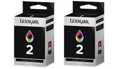 2 New Genuine SEALED BAG Lexmark 2 Inkjet Cartridges 18C0190 picture