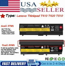 2 Types Battery for Lenovo Thinkpad T410 T420 T510 T510i T520 SL410 SL510 New picture