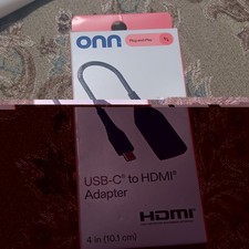 onn USB-C to HDMI AV Adapter/Converter Plug-and-Play 4 in Black MPN 100162714 picture
