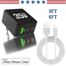 For iPhone 14 13 12 11 Pro Max XR X 35W GaN Fast Charger Adapter USB Cable Cord picture