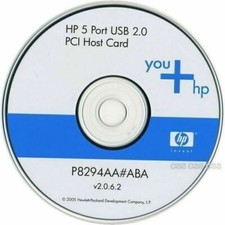HP 5 Port USB 2.0 PCI Host Card Drivers Installation CD P8294AA#ABA v2.0.6.2 picture