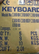 MASTER 5 PACK CHIC ORTEK TECHNOLOGY ERGONOMIC USB EURO KEYBOARD EKB-880 DS-RM0 picture