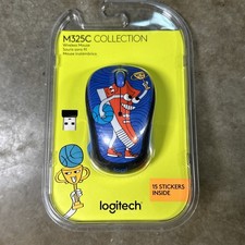 M325C Logitech USB Wireless Mouse Sneakerhead Doodle Collection w 15 Stickers picture