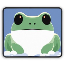 Cute Frog Illustration Gaming Mouse Pad | Kawaii Green Frog picture